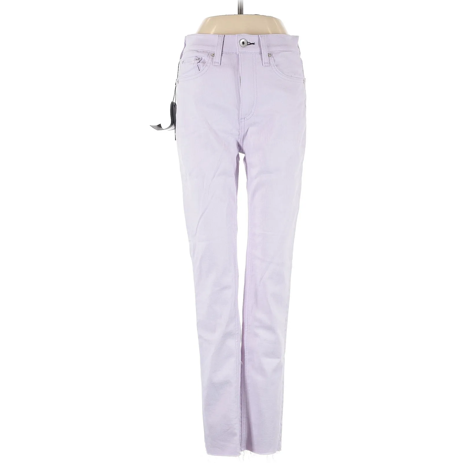 Rag & Bone‎ High Rise Ankle Skinny Jeans Lilac Purple Size 26 - Image 3