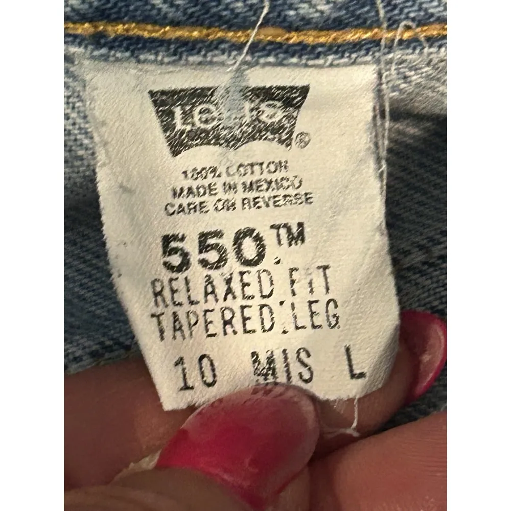 Vintage Levi's 550 Relaxed Fit 10 M Mis Tapered Leg Denim  Jeans 90's Cotton MOM - Image 5