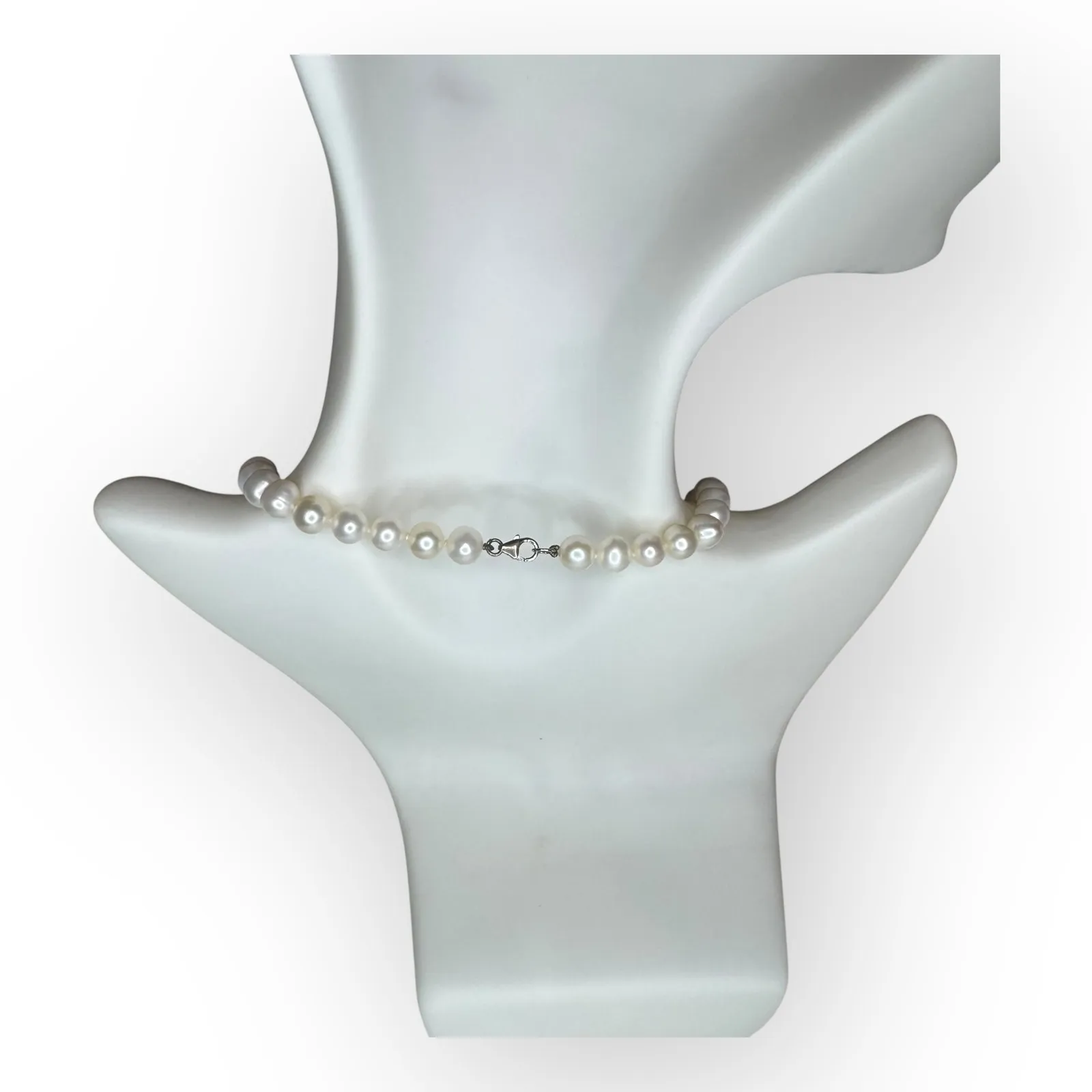 Women's 18" Genuine Cultured Freshwater Pearl Necklace with 925 Silver Clasp - Image 3