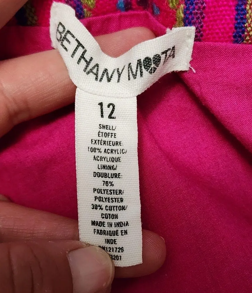 Bethany Mota Magenta Southwestern Embroidered High Rise Shorts Size 12 - Image 7