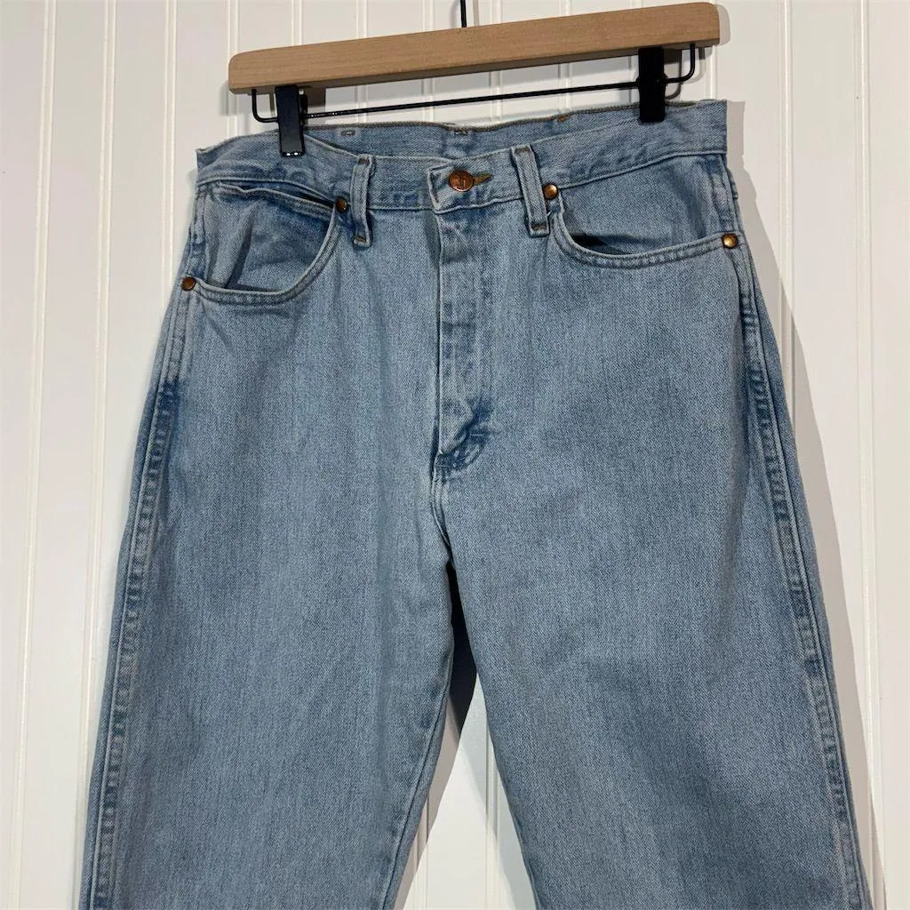 Wrangler Women’s Cowboy Cut Jeans 9x30 Blue Denim High Rise Straight Leg Western - Image 3