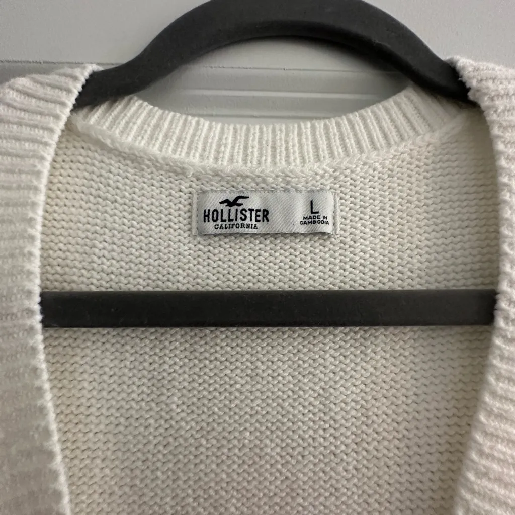 Hollister Cream V-Neck Sweater Vest - Image 2