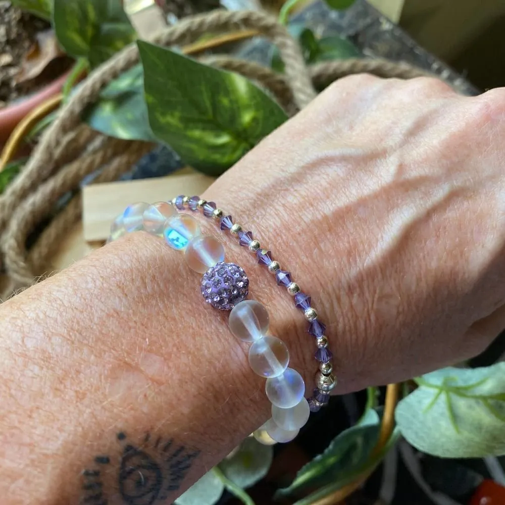 Mystic Aura Quarts & Sterling Crystal Bracelets - Image 4