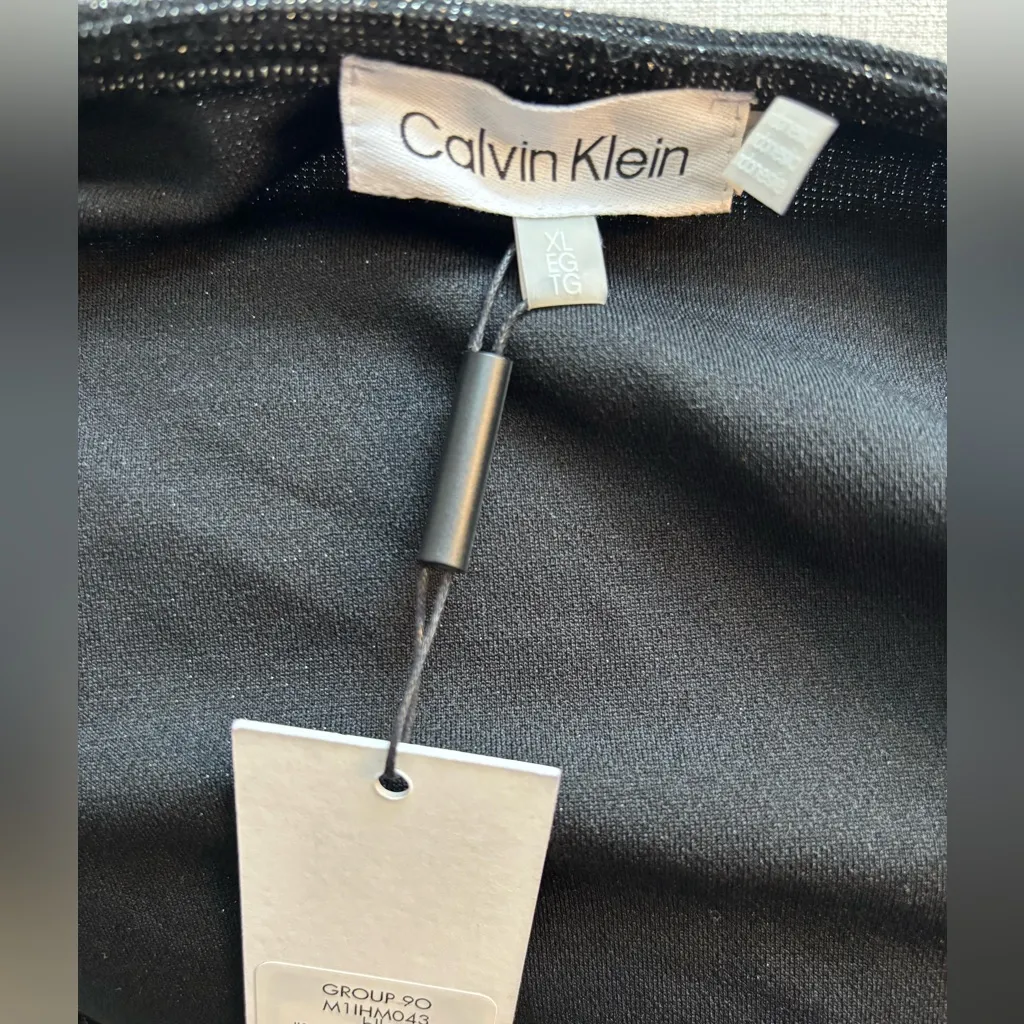 Calvin Klein Metallic Puff-Sleeve Top – Size XL, NWT MSRP $60 - Image 2