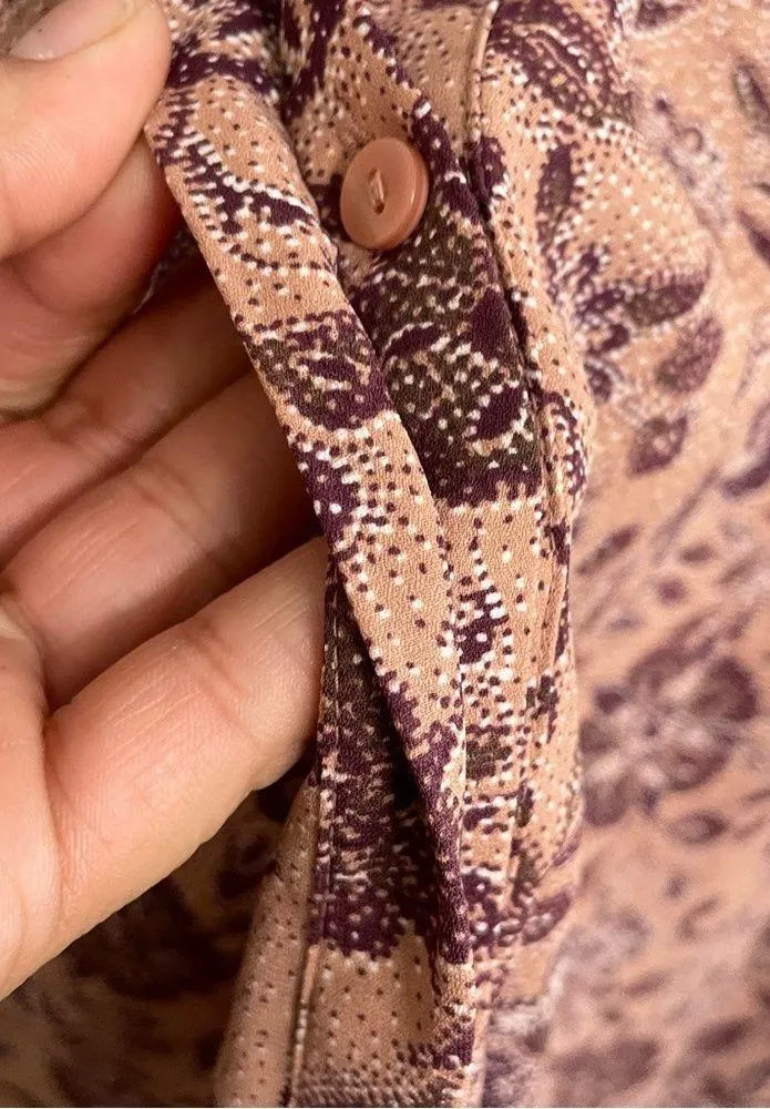 NYDJ Womens Shirt Blouse Pink Pirple Floral Button Front Plus Size 3X - Image 10