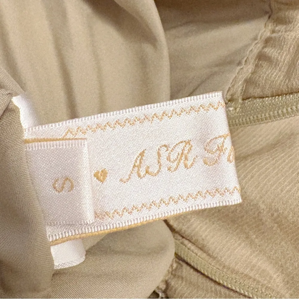 Japanese Kawaii Cottage Brown Ribbon Bow Chiffon Summer Mini Skirt Skorts Tan Size XS - Image 12