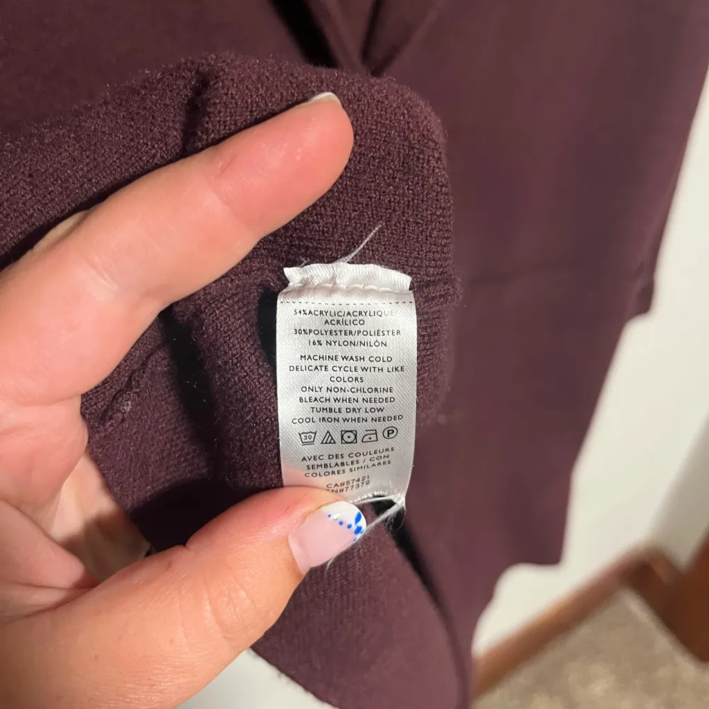 Ann Taylor  Deep Burgundy Knit Jacket - Image 3
