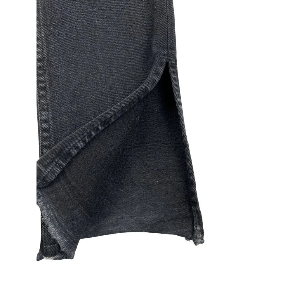 Cotton Citizen - High Waist Split Hem Ripped Knee Skinny Jeans in Faded Black - Image 2