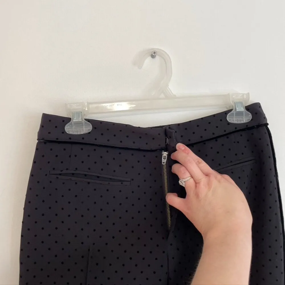 NEW NWT TANYA TAYLOR Swiss Dot Crepe Cropped Pants Black Polka Dot Tapered Crop - Image 11