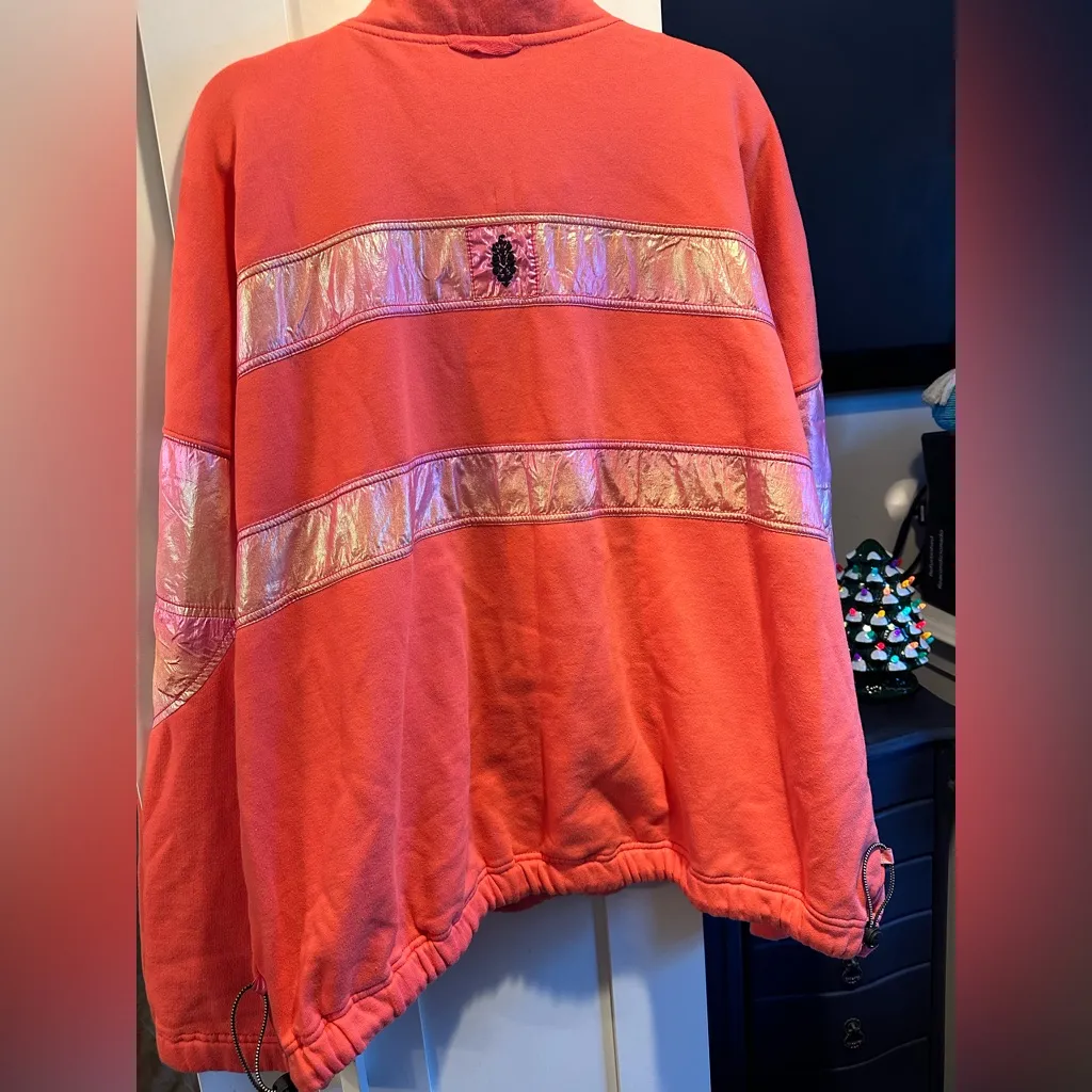 NWT Free People Movement Away We Go Half Zip in Hibiscus $128 MSRP - Image 11