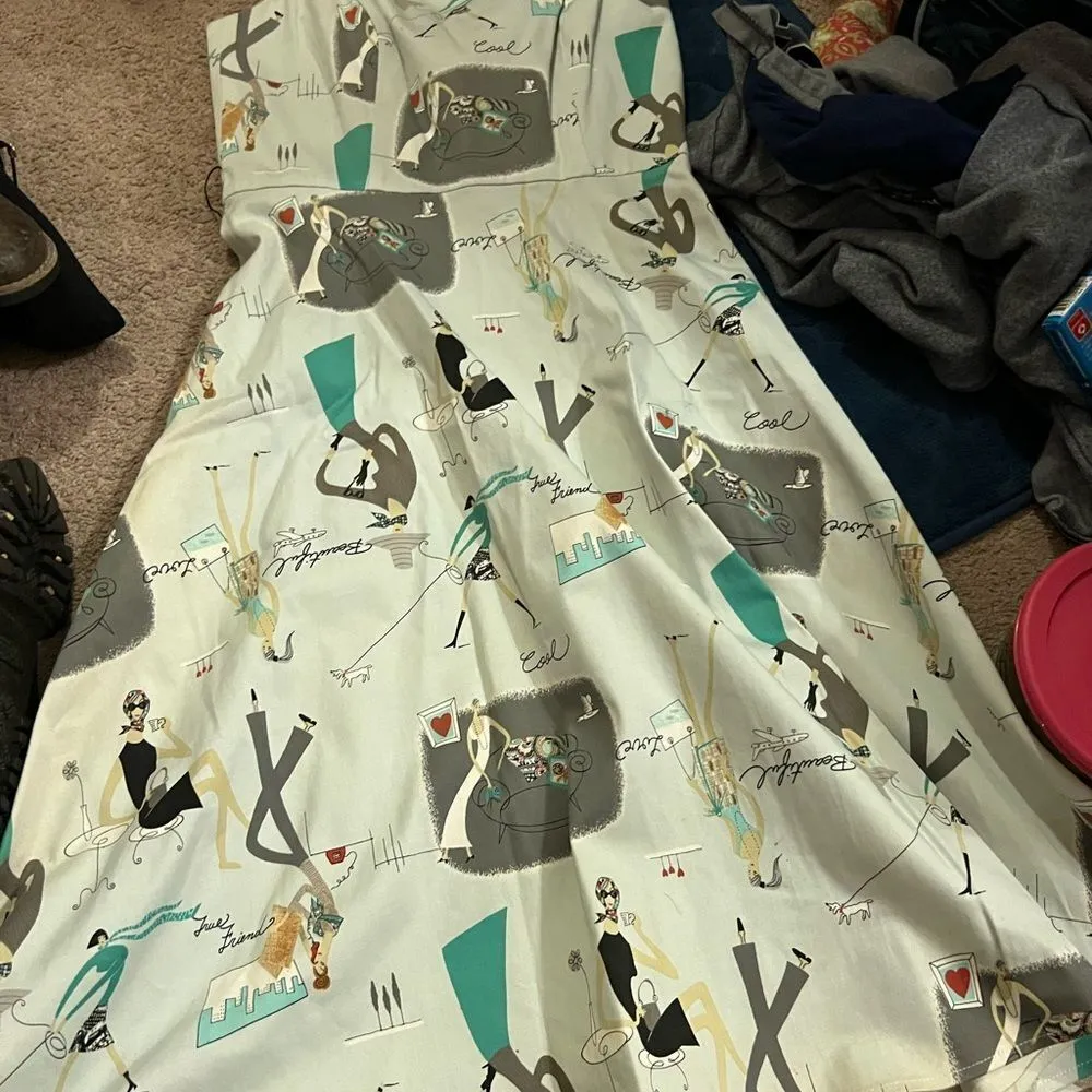 Robin Jordan ladies of the town dress 8 Gray - Image 13