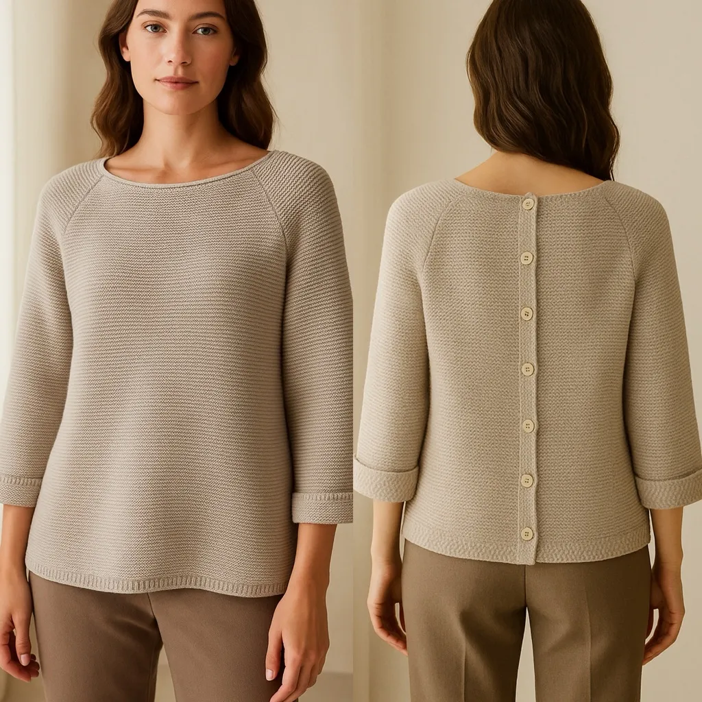 Poetry  Sweater Button Down Back - Image 2