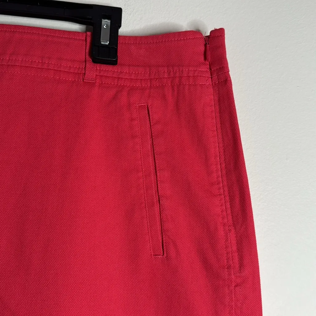 Talbots Textured Calypso Pink Pencil Midi Knee Length Cotton blend Skirt sz 20 - Image 5