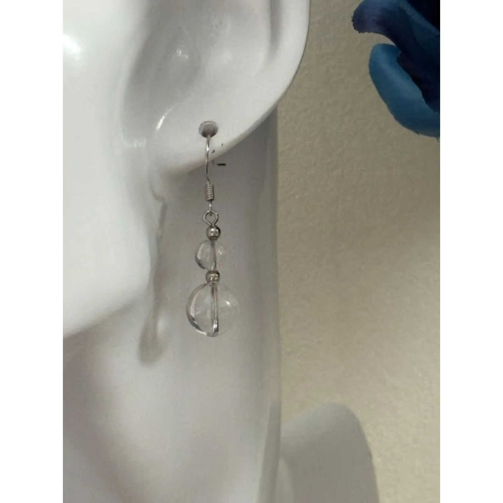 Quartz Chakra Stone Earrings NWT 1.67" - Image 3