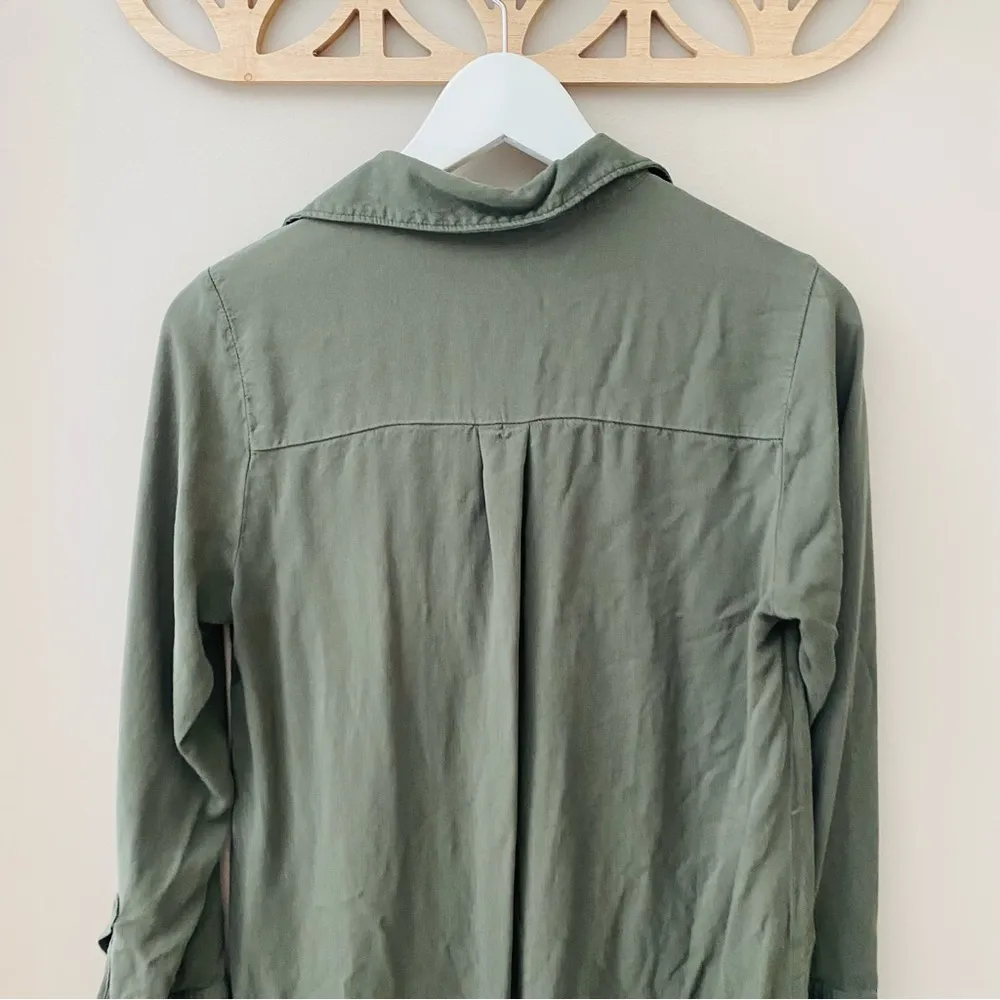 Old Navy Long Sleeve Pullover Dress Green Sz Medium - Image 2