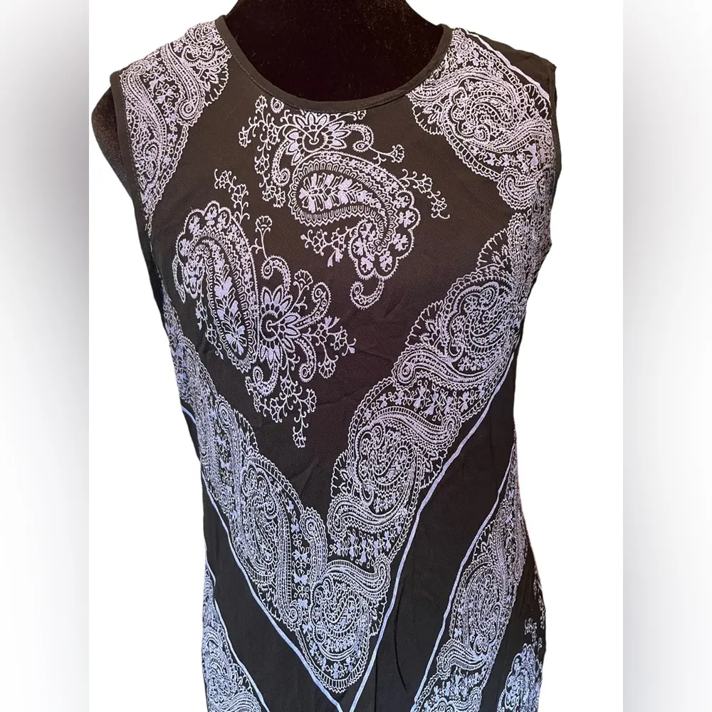 Paradise NY Vintage Y2K Hippie Eclectic Boho Witchy Paisley Floral Maxi Dress Size L - Image 3