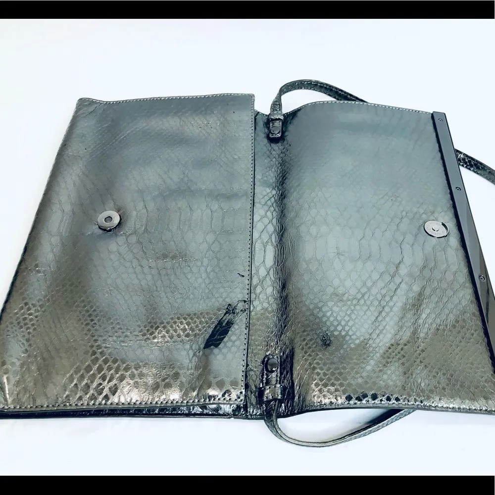 Michael Kors  Tilda Python-Embossed Clutch Bag - Image 14