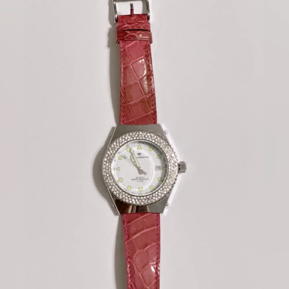 Ladies Technomarine Techno Diamond Day Date Quartz Watch Pink - Image 3