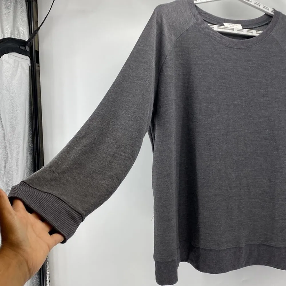 Zenana grey wardrobe basic minimalist neutral long sleeve top casual sz 3x - Image 3