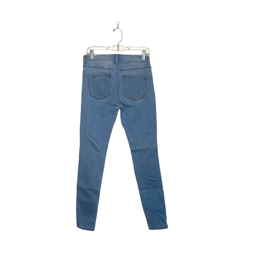 Performance Stretch Light Wash Mid-rise Destructed Skinny Jeans - Image 6