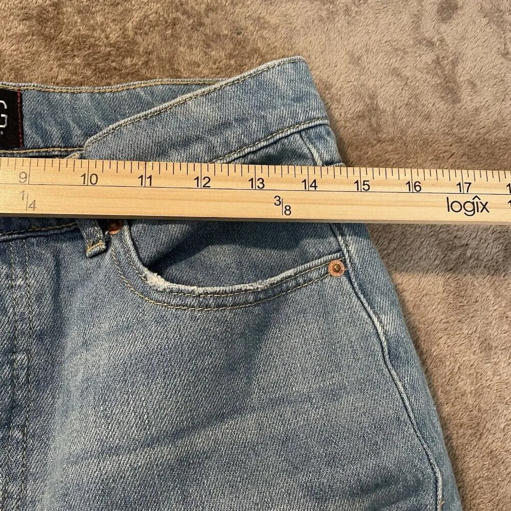 BDG Women's Slim Straight High Rise Sz 28 Button Fly Light Distressed Ra… - Image 11