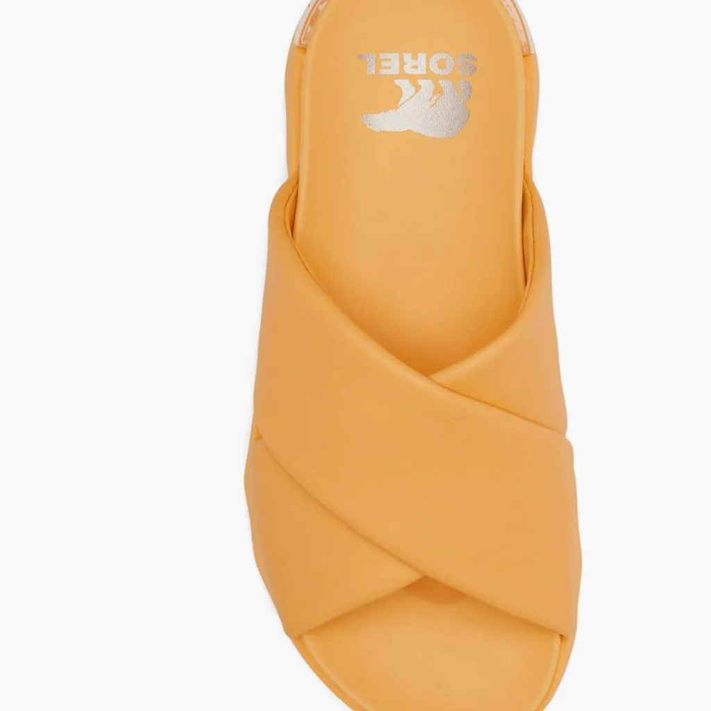 NEW SOREL Viibe Slide Sandal (Women) 9.5M, YELLOW RAY/ GUM 17 - Image 4