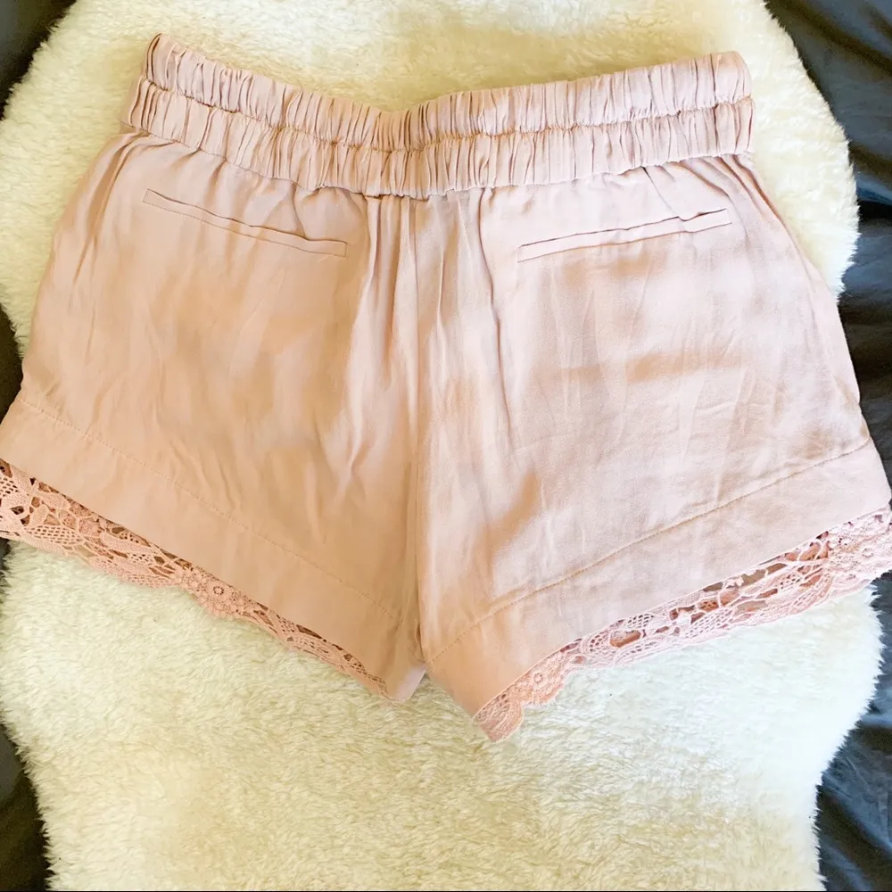 IRO Dainie Crepe High Rise Drawstring Waist Shorts Pale Pink NWT 40 (8) - Image 6