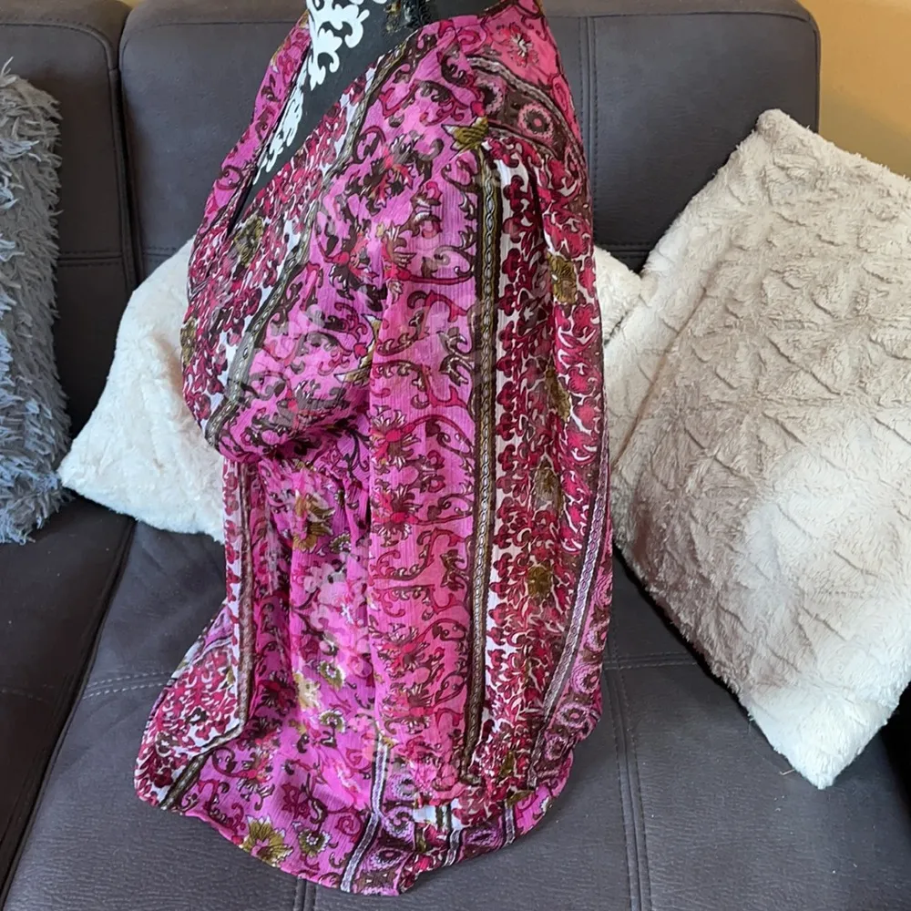 MOTHERHOOD MATERNITY PinkDesign Sheer Blouse Small - Image 5