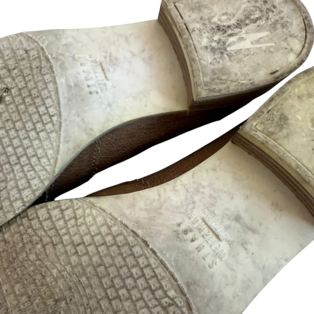 Stuart Weitzman Carli Two Tone Loafers Shoes Leather Round Toe Size 7.5 Women's - Image 11