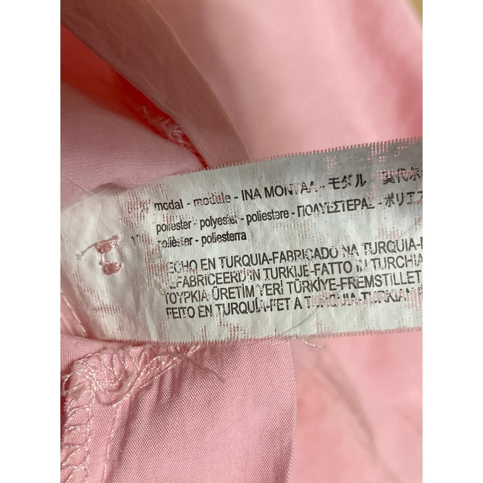 Zara Women's Pink Collared 3/4 Sleeve Button Down Oversized Pocket Shirt Top S - Image 4