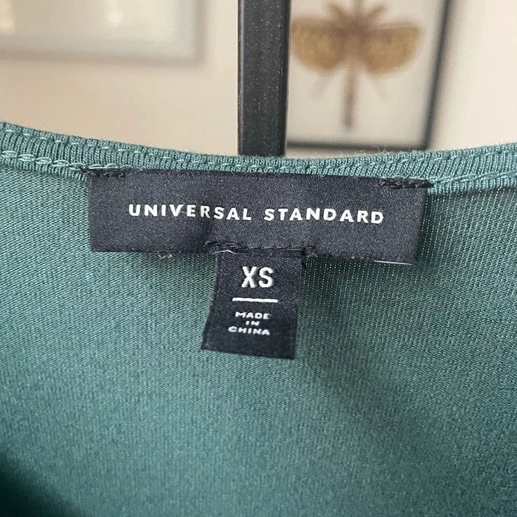 Universal Standard Liquid Jersey Emma V Neck Easy Tee Green XS 10 12 L - Image 6