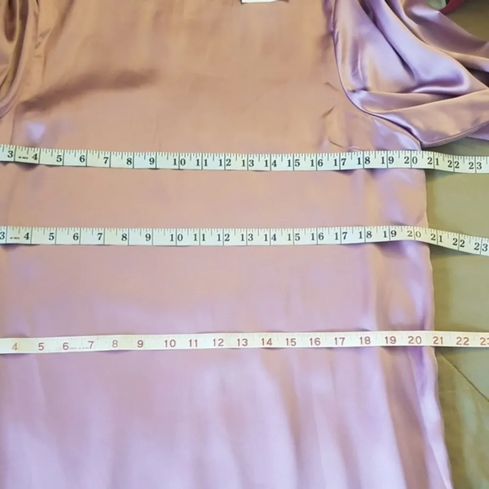 Skylar Rose Womens Dress Shift Purple Metallic Size XL Puff Scrunch Sleeves NWT - Image 10