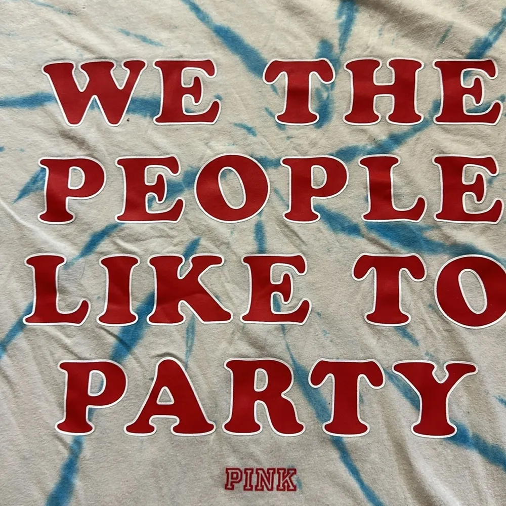 VS PINK FOURTH OF JULY PARTY PATRIOTIC TEE RED WHITE BLUE - Image 3