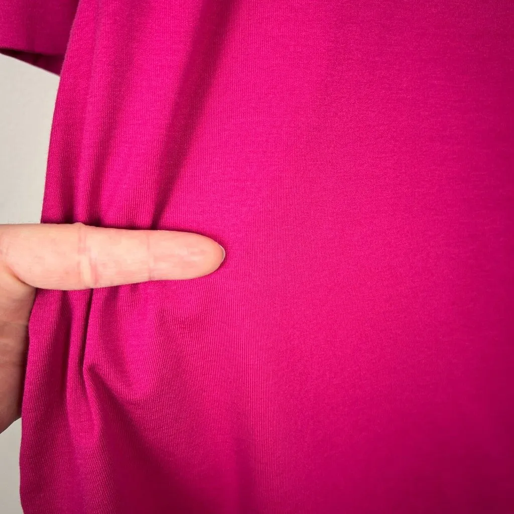 LAFAYETTE 148 Top Womens 2X Pink Knit Short Sleeve Shirt‎ Cotton Square Neck Tee - Image 4