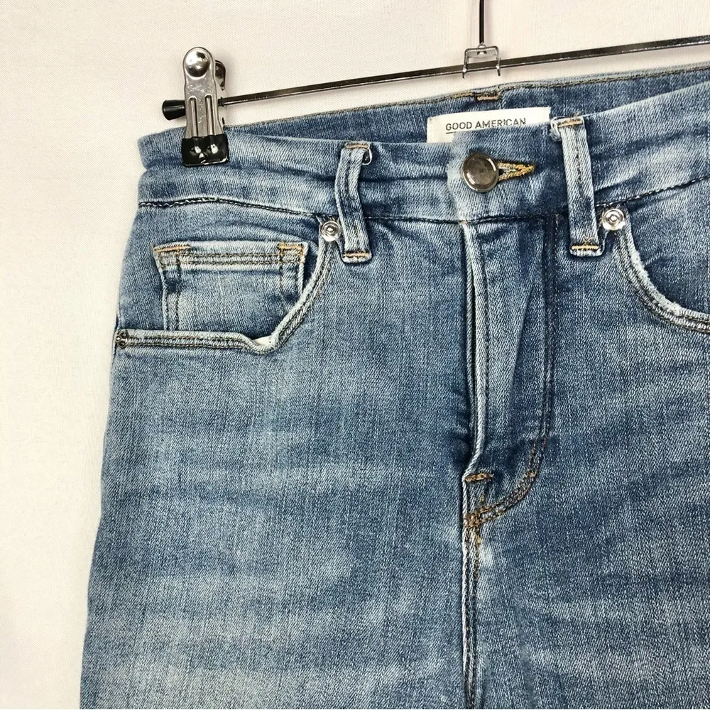 Good American Good Waist Medium Wash High Rise Skinny Jeans 2/26 - Image 4