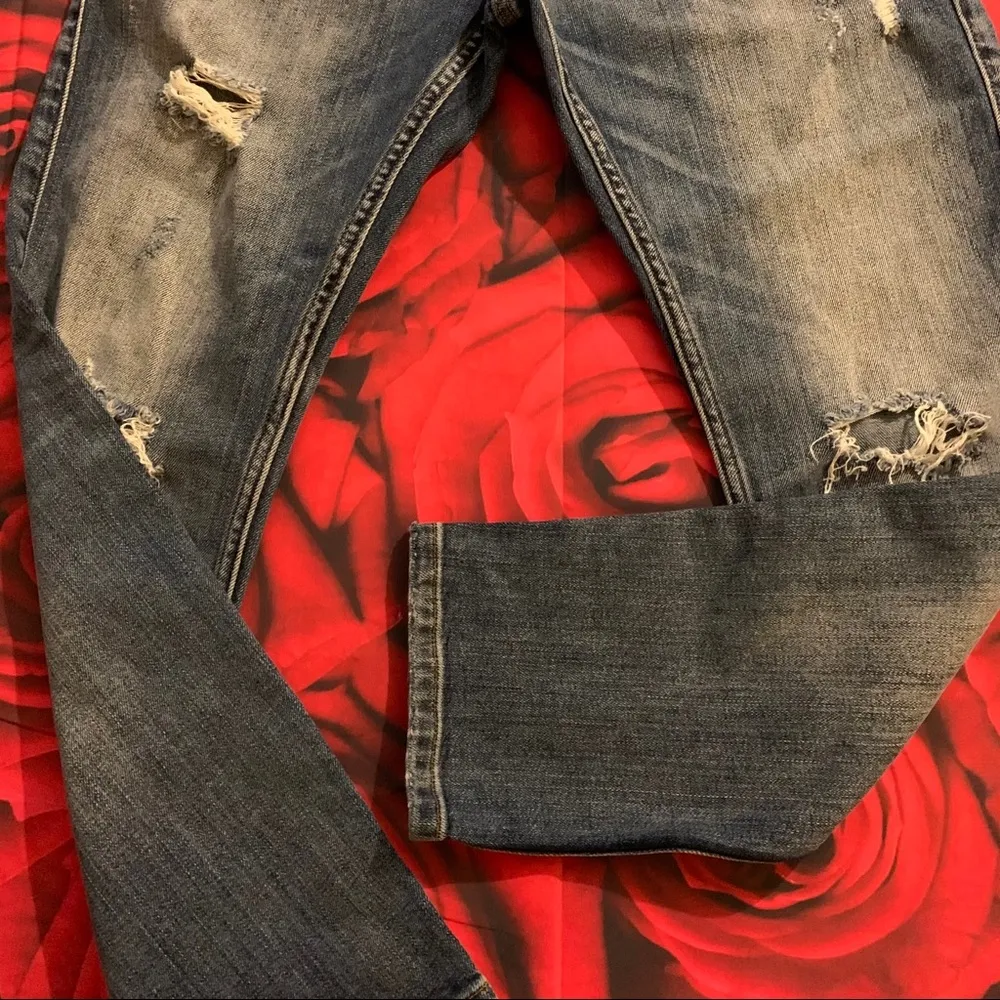 Zara size 4 distressed destroyed basic jeans - Image 4