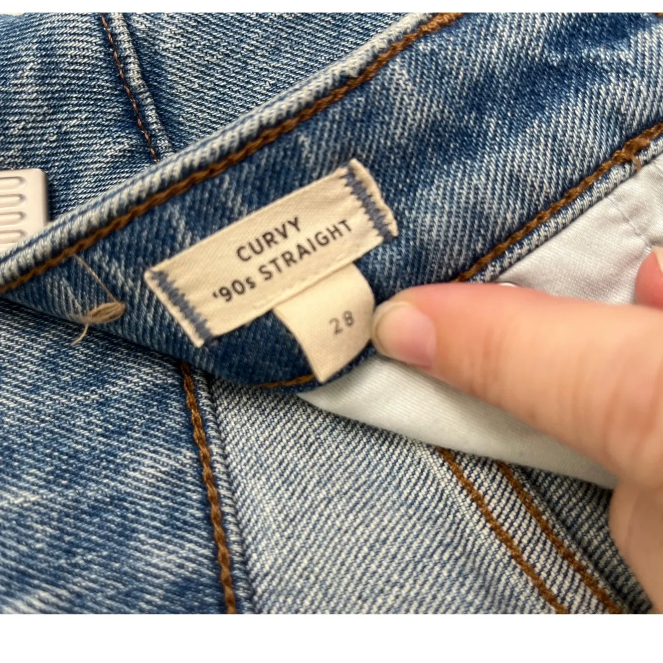 Madewell Curvy 90's Straight Leg Jean Hallstead Wash Size 28 - Image 8