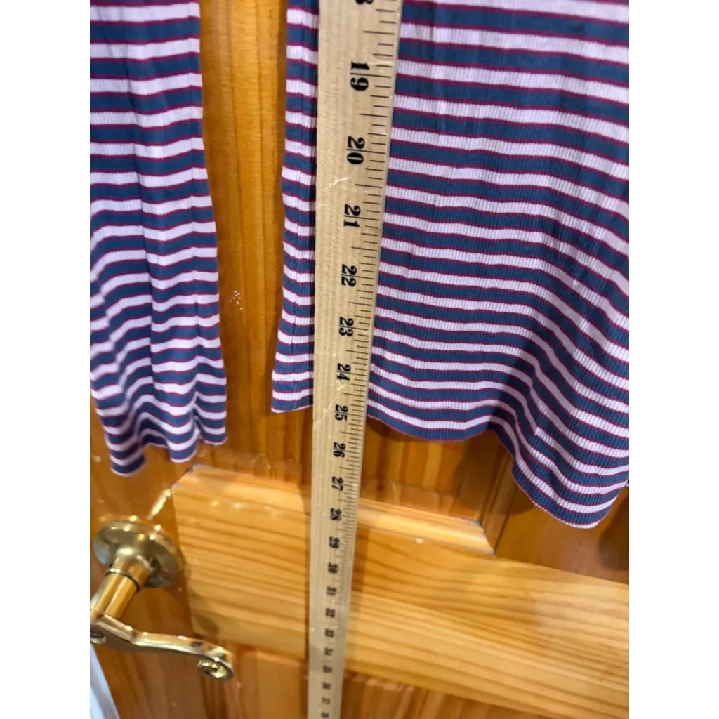 Lacoste Striped Long Sleeve Ribbed Top Sz 38 (S) Made in France Preppy Classic - Image 6