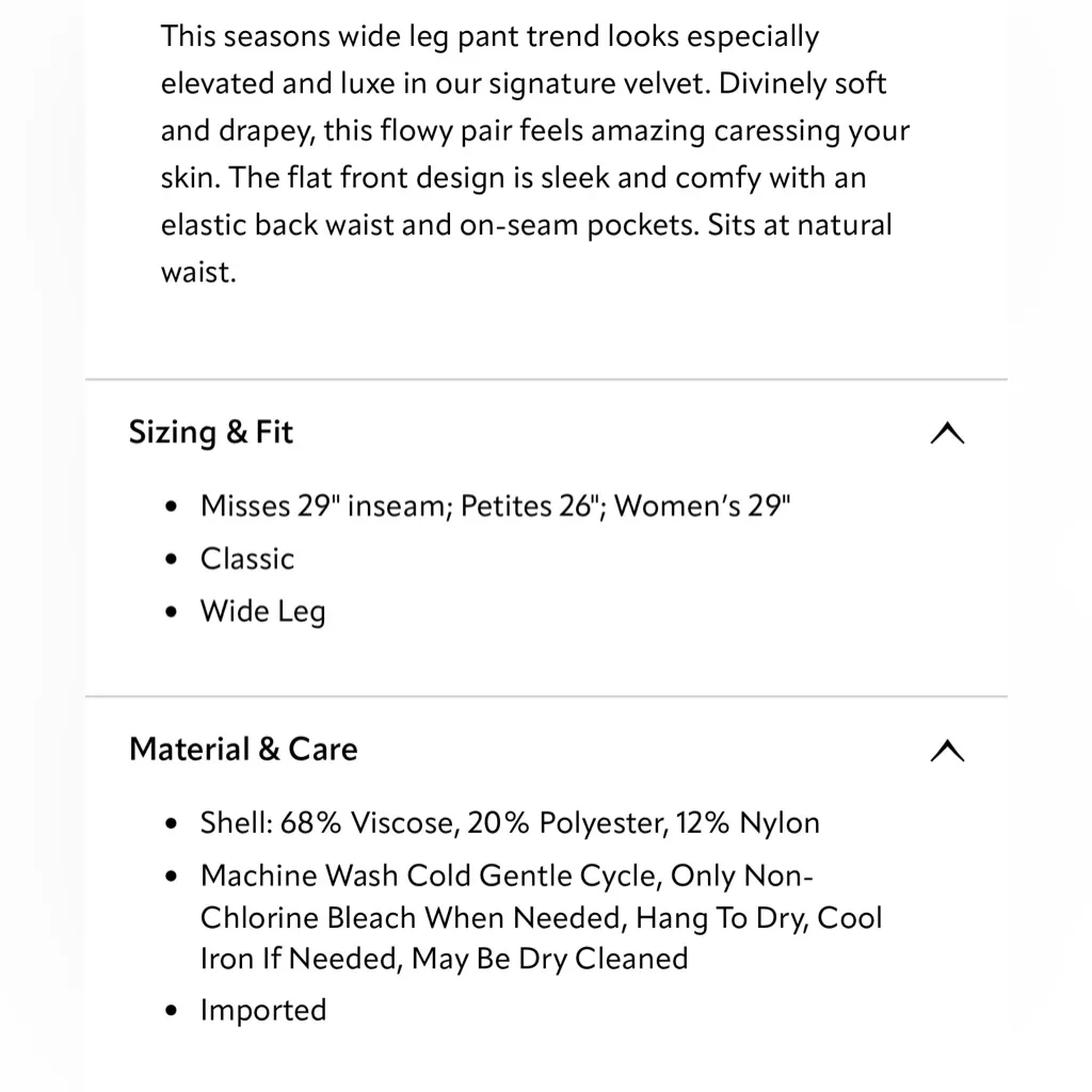 Soft Surroundings blue velvet floral patterned wide leg pants. Size PS. - Image 5