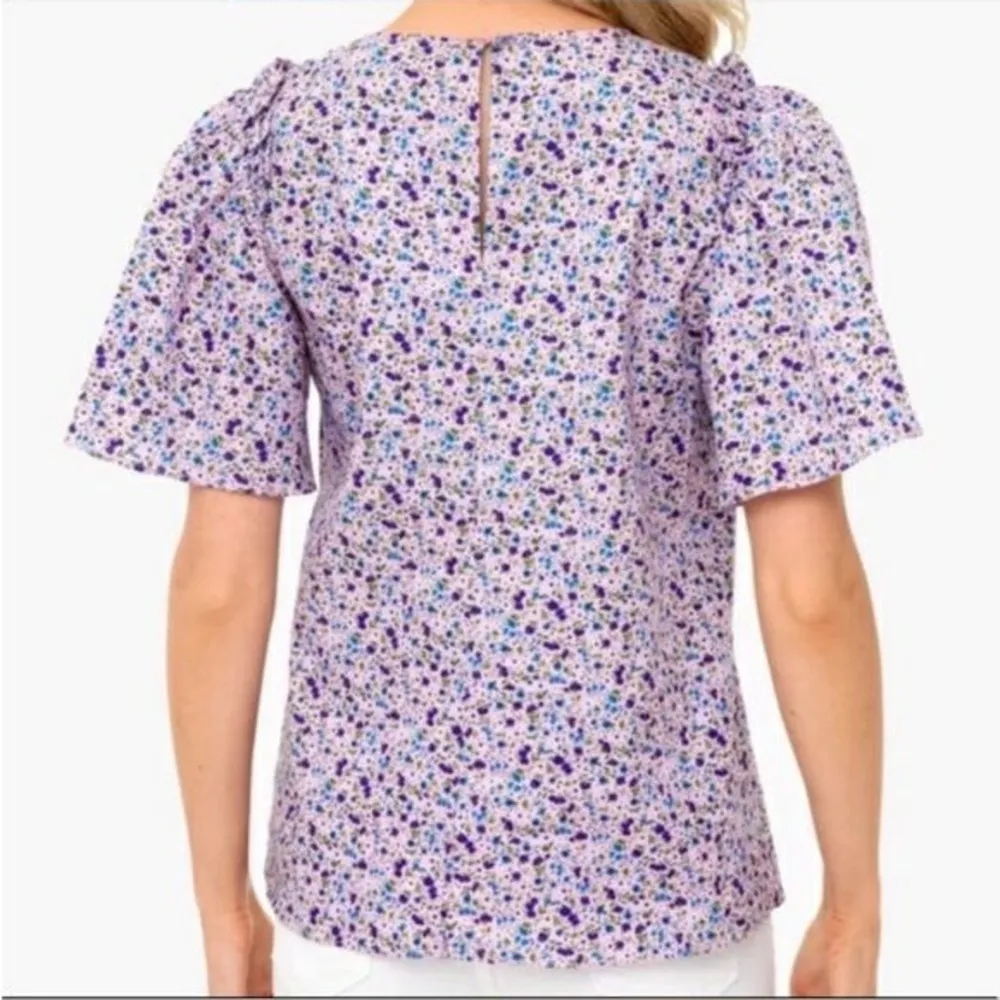 TUCKERNUCK pomander place mollie floral puff flutter sleeve cotton spring blouse - Image 4