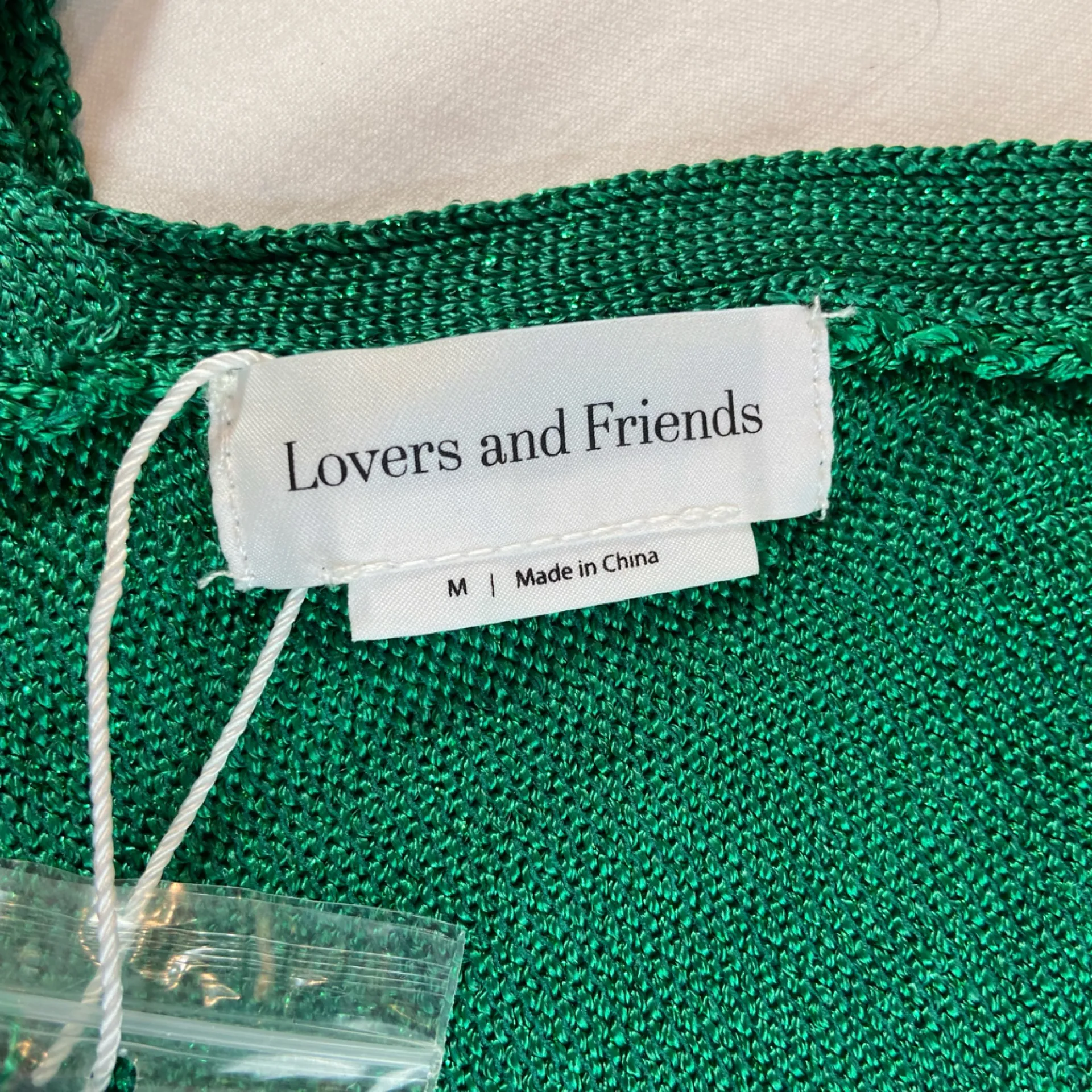 Lovers and Friends Wrap Knit Green Sparkle Sleeveless Dress Size Medium‎ - Image 5