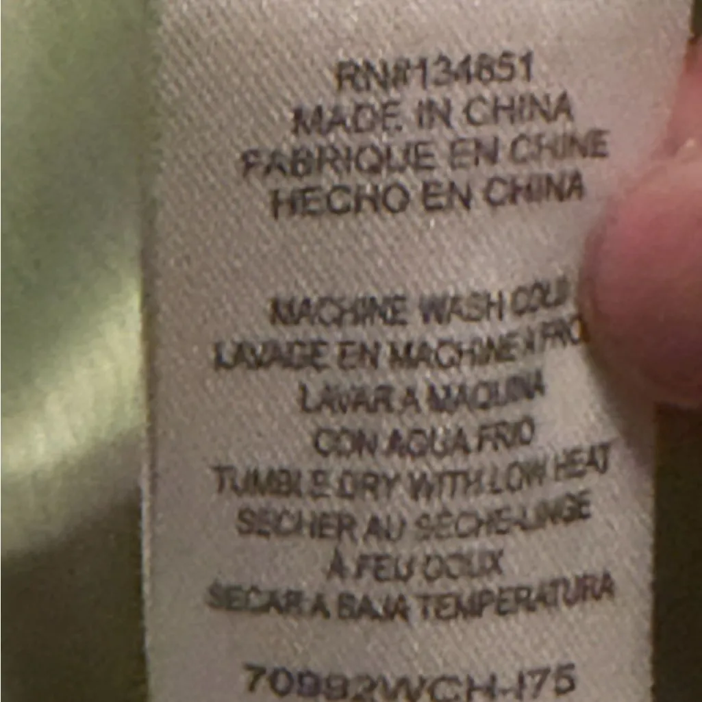 Wayf Light Green Satin Strapless Cropped Top with Bow Size Large - Image 5