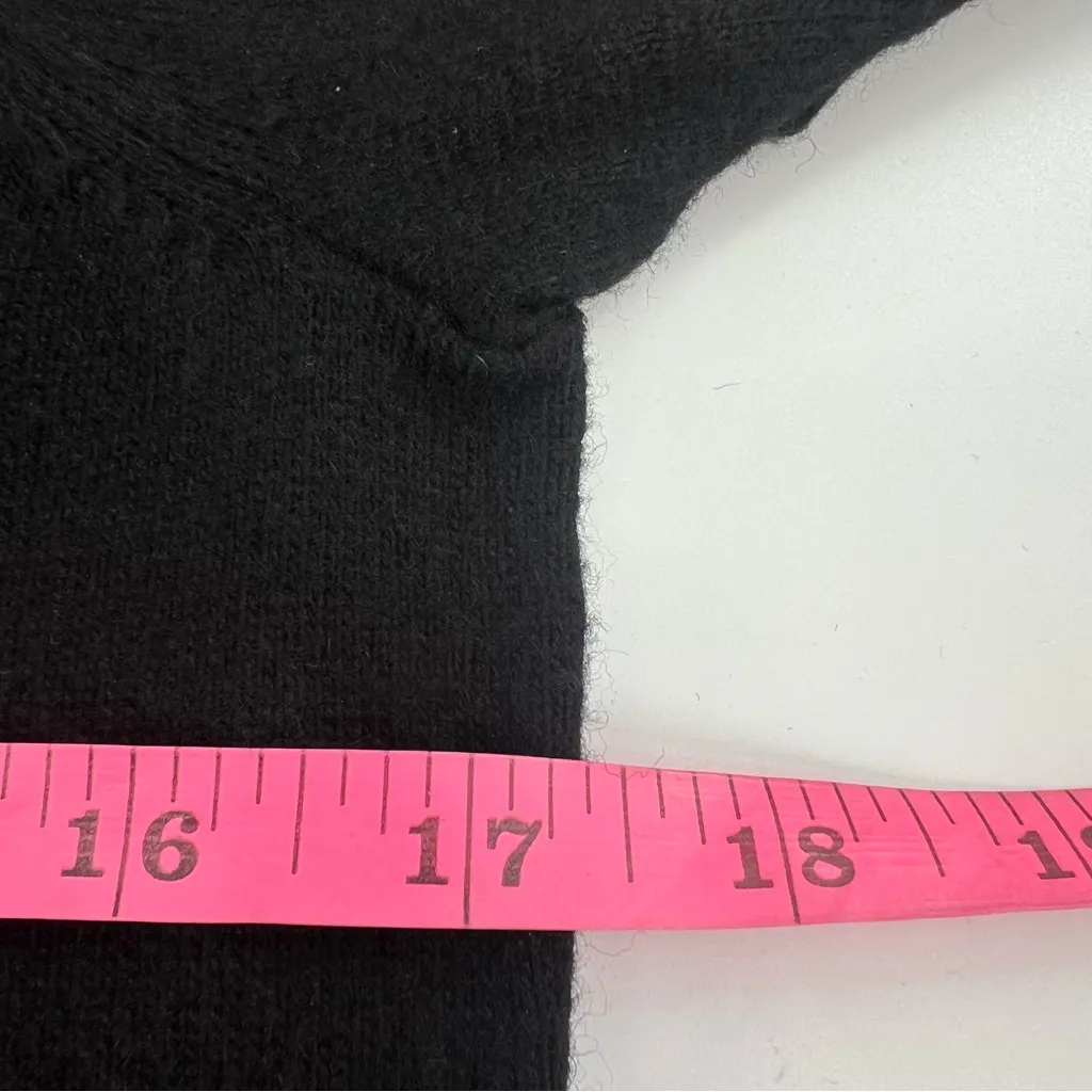 Tory Burch Giselle logo button mock neck sweater black sz S - Image 6