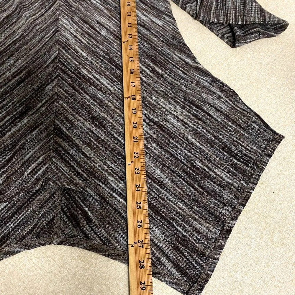 Knox Rose Womens Small Heathered Gray Asymmetrical Hem Boho Peasant Pullover - Image 11