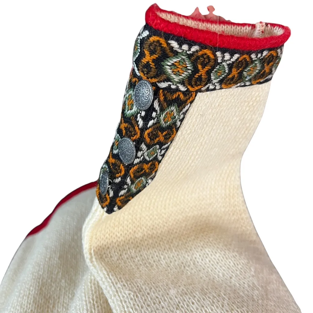 Vintage 70s Gann Sport Norwegian Wool Cardigan Pewter Clasps Size 38 Red Size M - Image 5