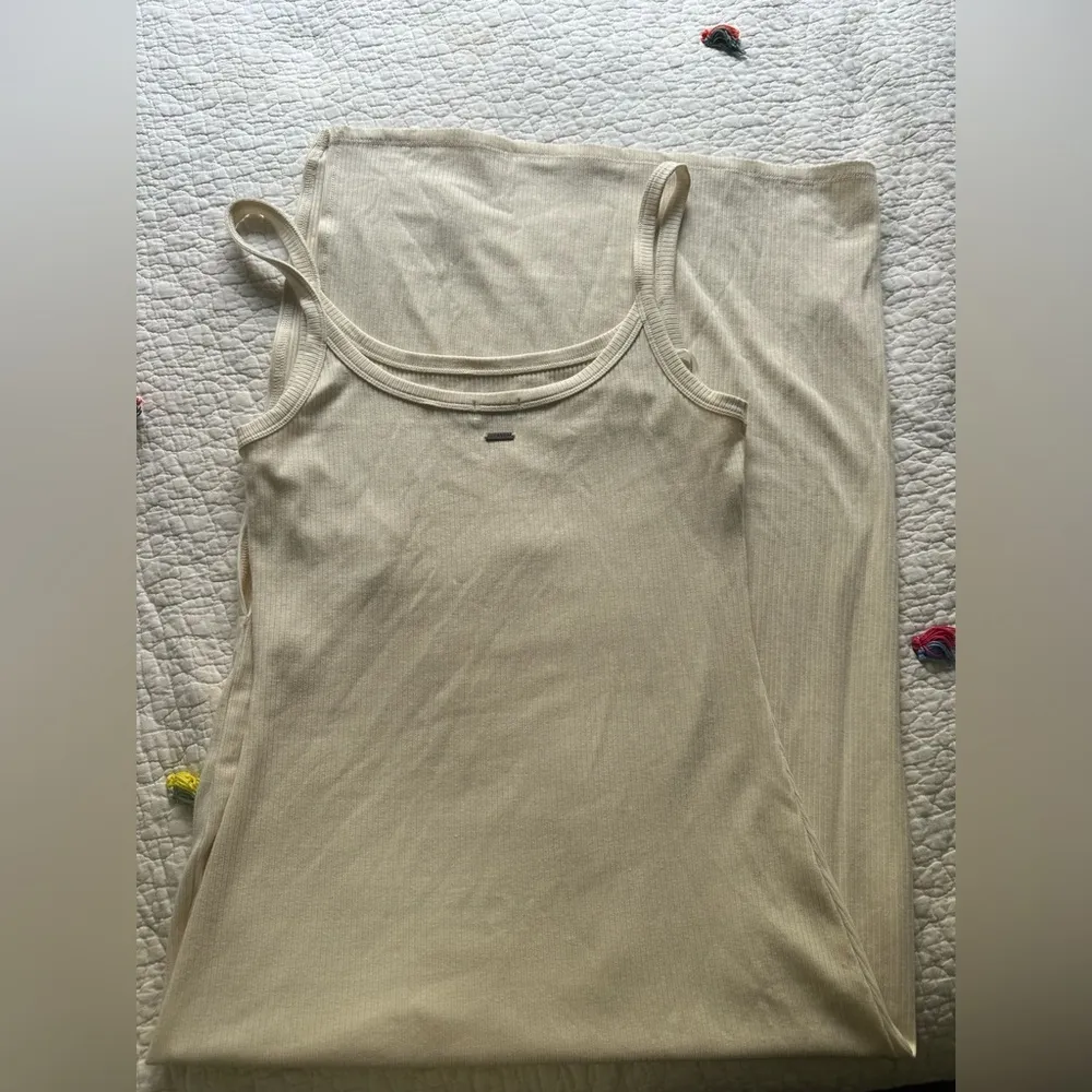 Ghanda Reese midi dress light almond beige Women’s small White - Image 11