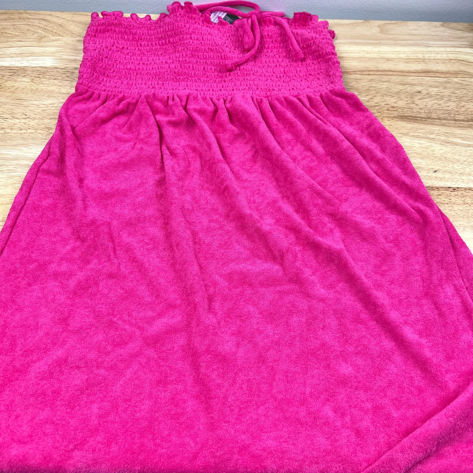 Wild Fable Women's Pink Sleeveless Smocked Terry Dress - Size Small - NWT - Image 5