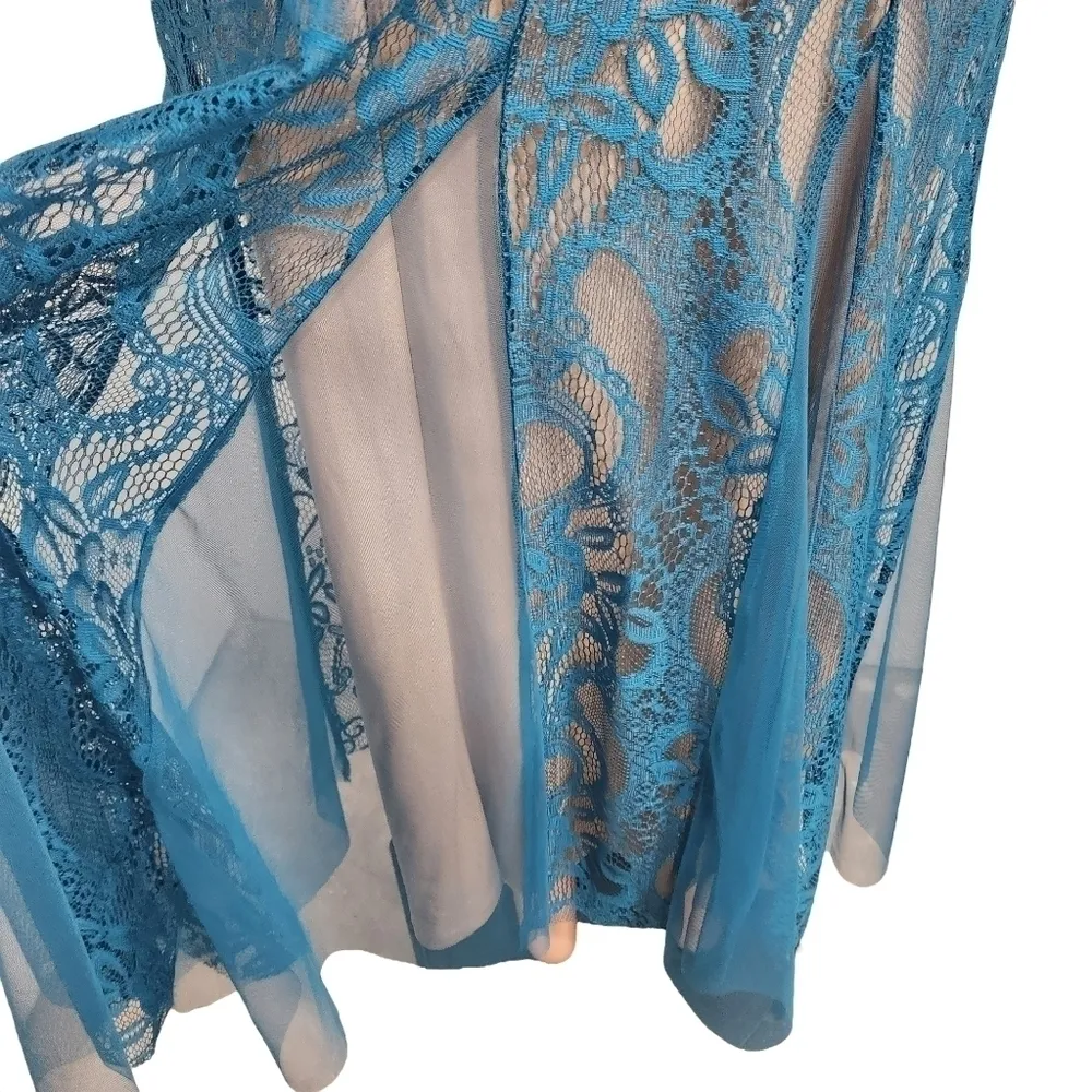 𝅺CANDALITE Maxi Lace Flowy Party Dress Size: S - Image 5