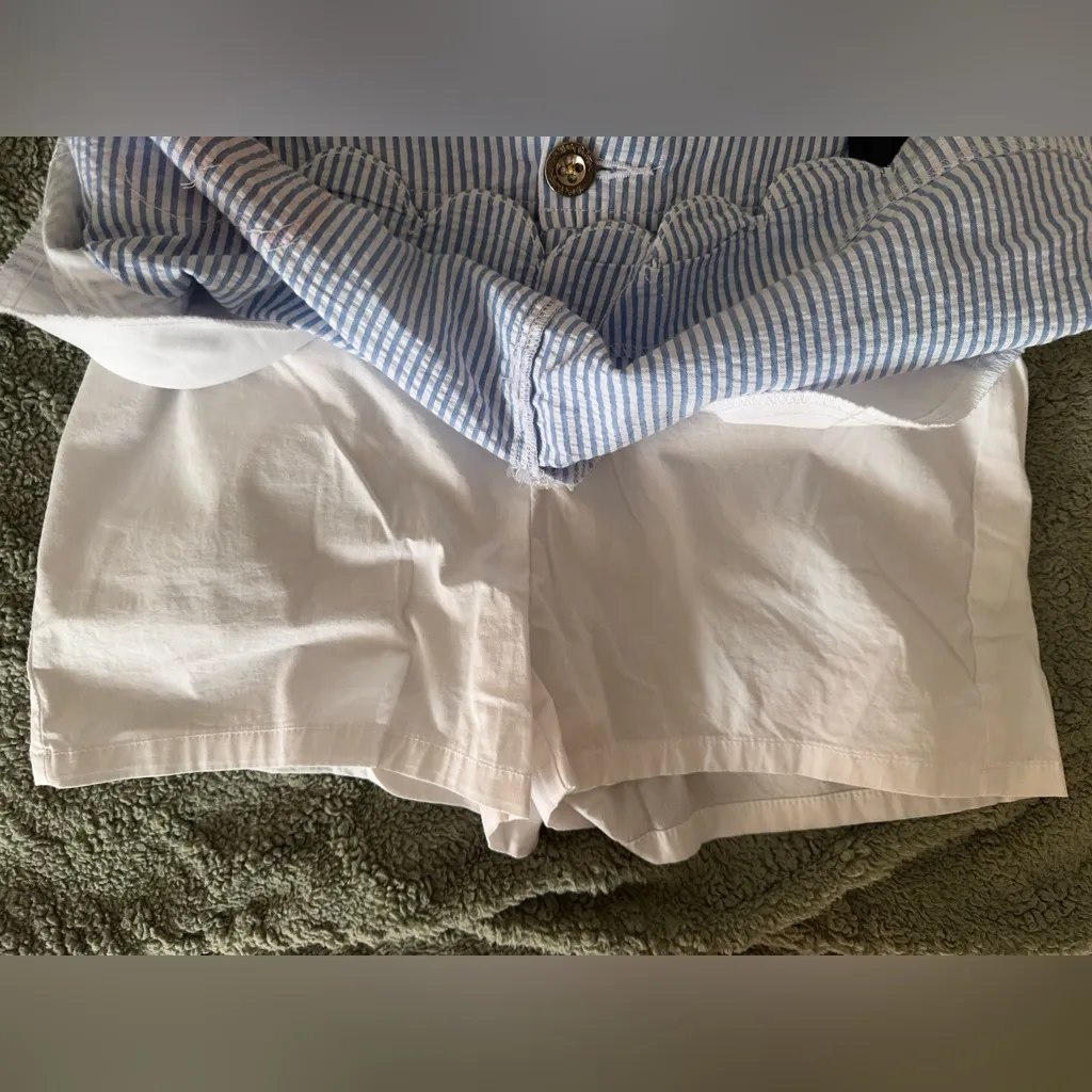 Lilly Pulitzer White and Blue Striped Octopus Women's Skirt Skort Size 0 - Image 6