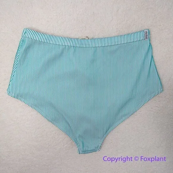 NEW Rhythm x Free People Noumea boy leg bikini‎ bottom, size L Green Size L - Image 6